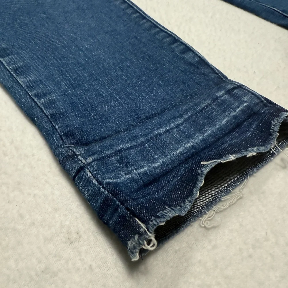 Michael Kors Blue Izzy Skinny Cropped Raw Hem Casual Denim Jeans Size 6 #1918